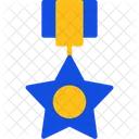 Silver Star Military Commendation Heroic Action Award Icono