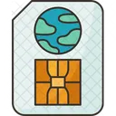 Sim Card Global Icon