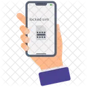 SIM Blockiert SIM Gesperrt SIM Block Symbol