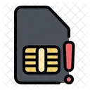 Sim Card Error Sim Card Attention Icon