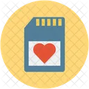 Sim card with heart  Icon