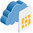 Cloud Computer SIM Symbol