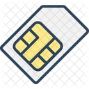 Chip Integrierter Chip Telefon SIM Symbol