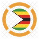 Simbabwe Flagge Symbol