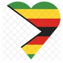 Simbabwe Flagge Land Symbol