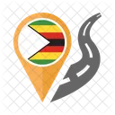 Simbabwe Flagge Symbol