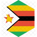 Simbabwe Flagge Welt Symbol