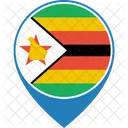 Simbabwe Flagge Welt Symbol