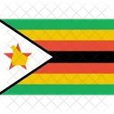 Simbabwe Flagge Welt Symbol