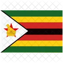 Flagge Land Simbabwe Symbol