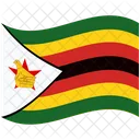 Flagge Land Simbabwe Symbol