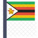 Simbabwe Flagge Symbol