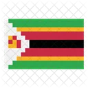 Simbabwe Landesflagge Flagge Symbol