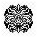 Simbolo De Agua Ola Del Oceano Tatuaje Icono