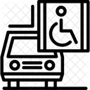 Carro Com Simbolo De Cadeira De Rodas Acessivel Para Deficientes Estacionamento Para Deficientes Ícone