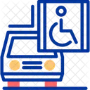 Carro Com Simbolo De Cadeira De Rodas Ícone