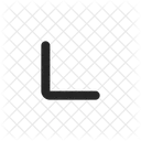 Simbolo De Esquina De Chevron Diseno De Chevron Minimalista Icono De Chevron En Angulo Recto Icon