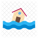 Simbolo De Inundacao Clima Desastre Icon