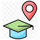 Símbolo de localização com capelo  Icon