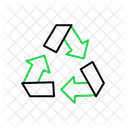 Estilo De Contorno En Color Verde Y Negro Icono