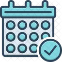 Simbolo De Verificacao De Calendario Compromisso Evento Icon