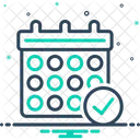 Símbolo de verificación del calendario  Icono