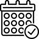 Simbolo di controllo del calendario  Icon