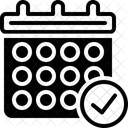 Simbolo di controllo del calendario  Icon