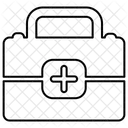 Símbolo do kit de primeiros socorros e serviços médicos  Ícone