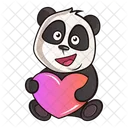 Simpatico panda con cuore  Icon