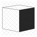 Simple Cube Three Dimensional Geometric Shape Icon