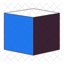 Simple Cube Three Dimensional Geometric Shape Icon