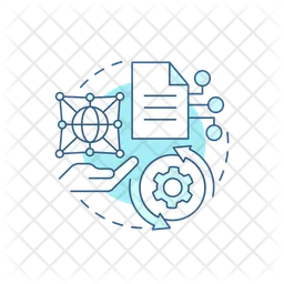 Simple process Icon - Download in Line Style