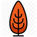 Simple Red Tree Autumn Nature Icon