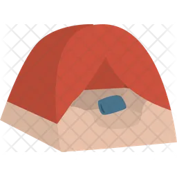 Simple tent red color  Icon
