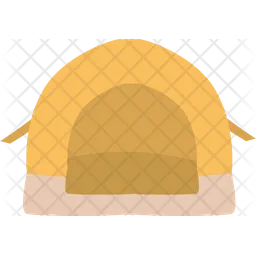 Simple tent yellow color  Icon