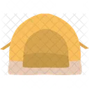 Simple tent yellow color  Icon