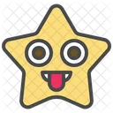 Simulacro Emoticono Estrella Icono