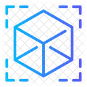 3 D Cube Simulation Symbol