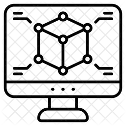 Simulation Process Icon - Download in Line Style