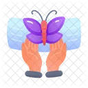 Simulierter Schmetterling Gefalschter Schmetterling Schmetterlingsprojektion Symbol