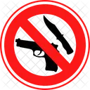 Sin Arma Prohibido Prohibicion Icono