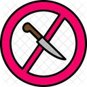 Sin Cuchillo Afilado Prohibido Icono