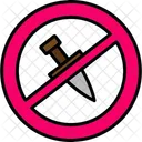 Sin Cuchillo Afilado Prohibido Icono