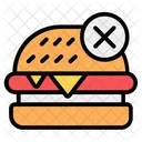 No Se Permite Comida Chatarra Ni Hamburguesas Ni Comida Rapida Icono