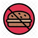 No Hamburguesas No Comida Chatarra No Comida Rapida Icono