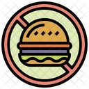 No Hamburguesas No Comida Chatarra No Comida Rapida Icono