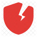 Sin Proteccion Escudo Roto Sin Proteccion Icono