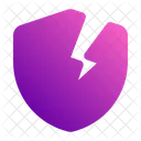 Sin Proteccion Escudo Roto Sin Proteccion Icono