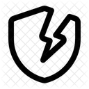 Sin Proteccion Escudo Roto Sin Proteccion Icono